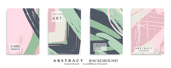 Абстрактна універсальна текстура грандж-арту, мазки пензлем, аркуш набору А4 Стокова Ілюстрація