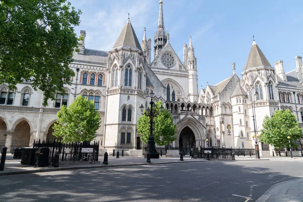 Royal Courts Justice Londres Strand Inglaterra Cerrado Debido Coronavirus Covid — Foto de Stock