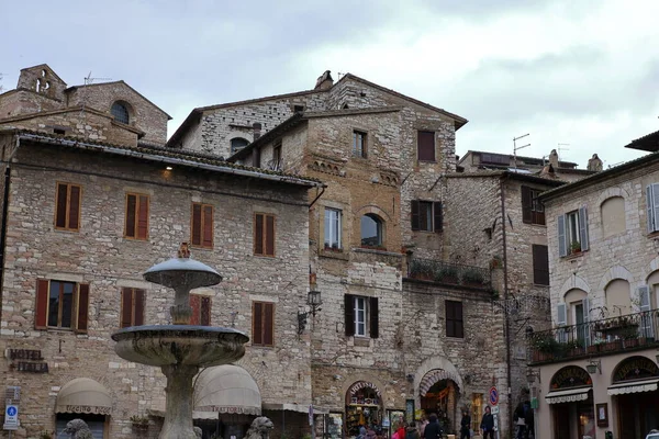 Assisi Italien 2019 Gatorna Den Medeltida Byn Assisi — Stockfoto