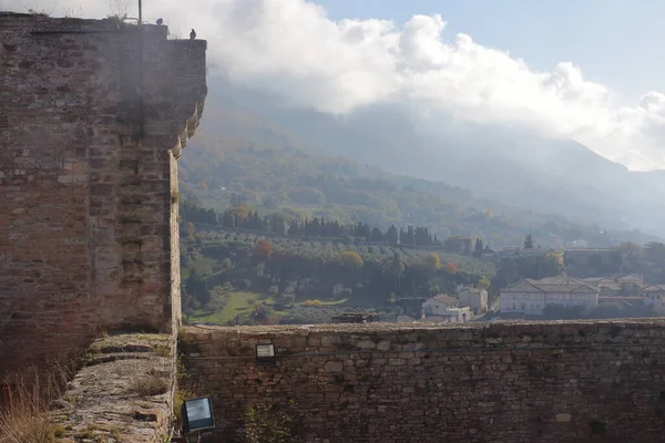 Assisi Olaszország 2019 Középkori Nagy Erőd Külseje Belseje — Stock Fotó