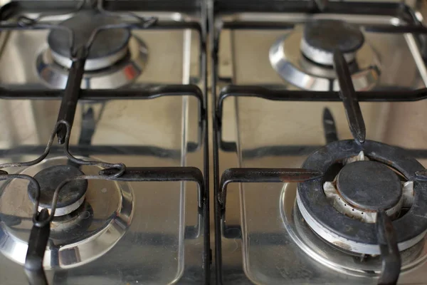 Кухонные Плиты Газовой Машине — стоковое фото