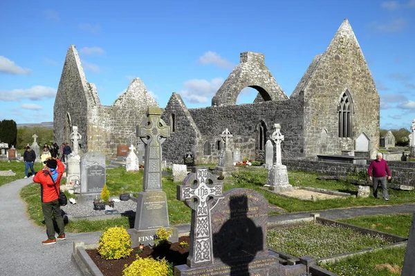 Velha Aldeia Abandonada Kilmacduagh Irlanda — Fotografia de Stock