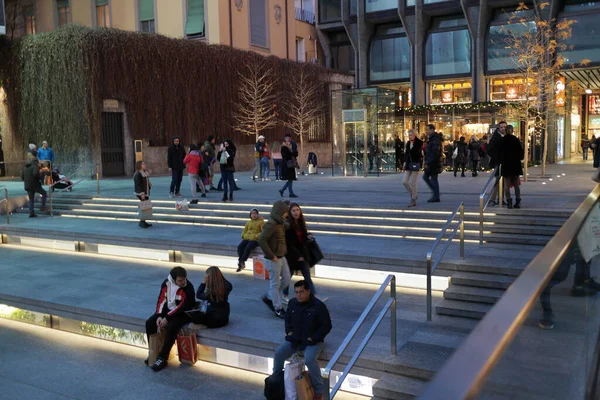 Milan Itálie 2018 Vstup Obchodu Apple Náměstí Piazza Liberty Miláně — Stock fotografie