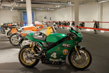 Milan, İtalya, 12 / 24 / 2018: Leonardo da Vincis Bilim ve Teknoloji Müzesi Milan 'da