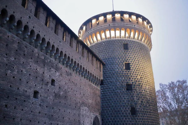 Milão Itália 2018 Estrutura Castelo Sforza Milão — Fotografia de Stock