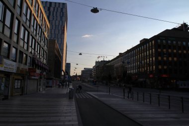Stockholm, İsveç - 07 / 08 / 2019: Stockholm şehir sokakları 