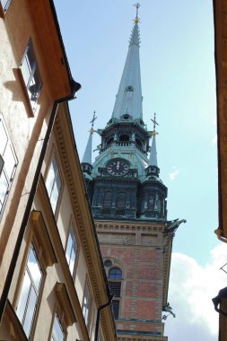 Stockholm, İsveç - 07 / 08 / 2019: Stockholm şehir sokakları 