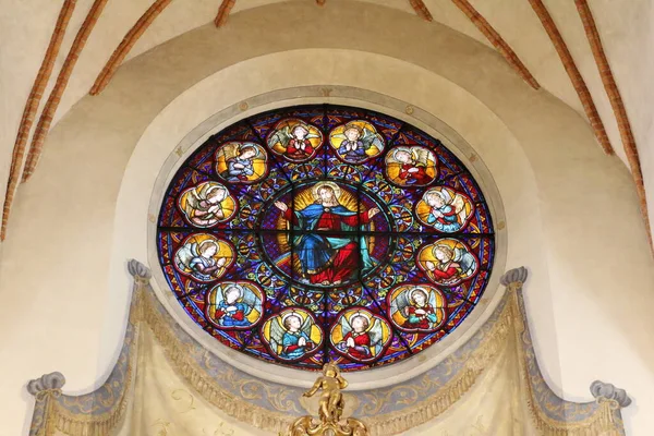 Stockholm, İsveç - 07 / 08 / 2019: Stockholm katedrali içinde, Storkyrkan