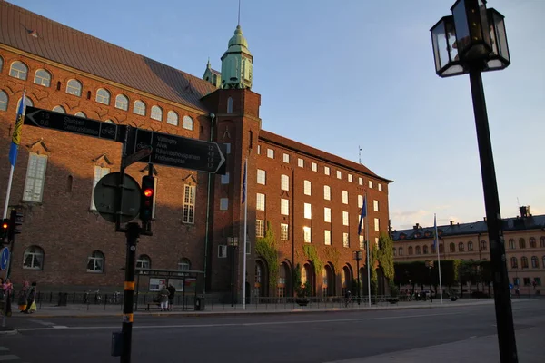 2019年8月7日 瑞典斯德哥尔摩 斯德哥尔摩市政厅外 — 图库照片