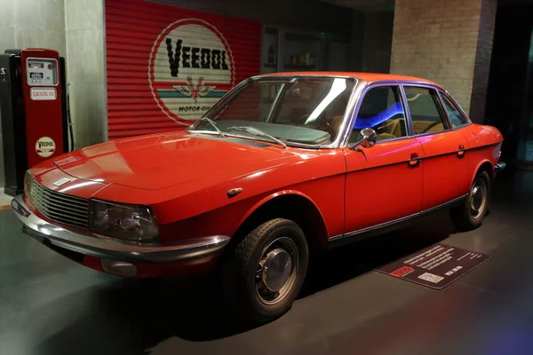 Turin Italien 2018 Ausstellung Von Prototypen Oldtimern Und Automatisierungswerkzeugen Automobilmuseum — Stockfoto