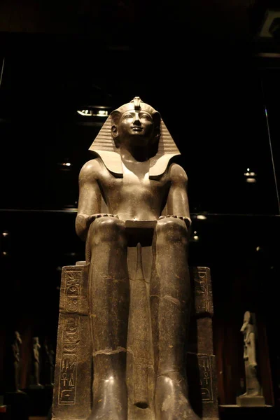 イタリア トリノ 2018 トリノのエジプト博物館でのミイラ エジプト人の発見の展示 — ストック写真