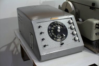 Budapeşte, Macaristan - 10 / 07 / 2020: Budapeşte Posta Müzesinin İçi 