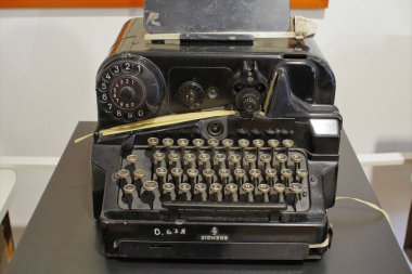 Budapeşte, Macaristan - 10 / 07 / 2020: Budapeşte Posta Müzesinin İçi 