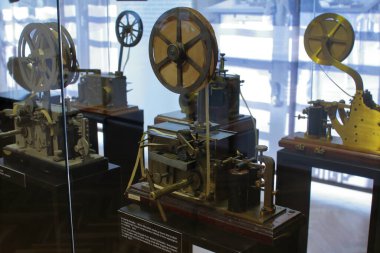 Budapeşte, Macaristan - 10 / 07 / 2020: Budapeşte Posta Müzesinin İçi 