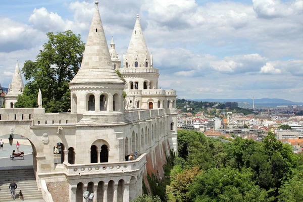 Budapest Hungary 2020 Fishermen Bastion Banks Danube Budapest — Stock Photo, Image