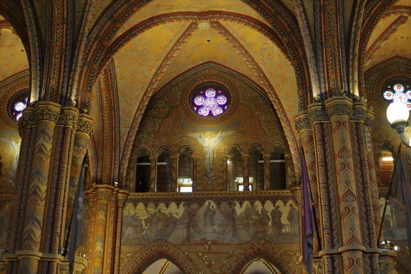Budapest Hungría 2020 Interior Iglesia Matthias Budapest — Foto de Stock