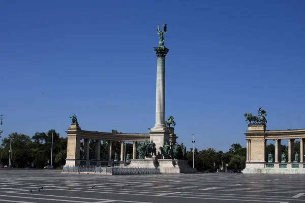 Budapest Ungarn 2020 Heldenplatz Der Ungarischen Hauptstadt Budapest — Stockfoto