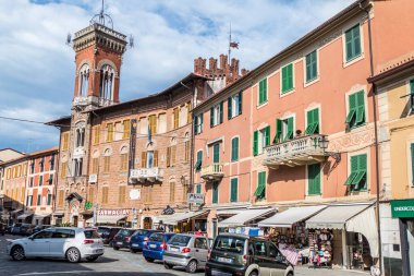 Sestri Levante, İtalya: 07 / 02 / 2020: güzel antik ev 