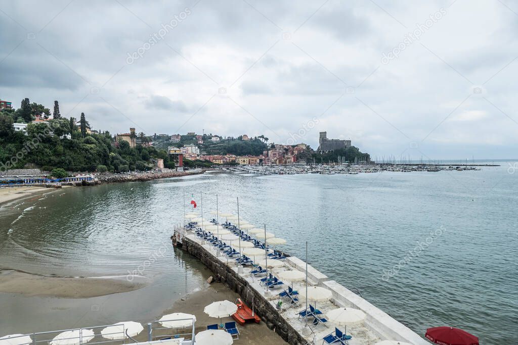 Landscape of the bay of Lerici and the castle