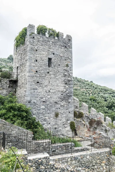 Een Toren Van Een Kasteel Van Portvenere Italie — Stockfoto