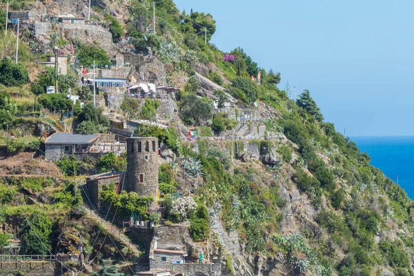 Den Branta Stigen Från Vernazza Till Corniglia Cinque Terre — Stockfoto