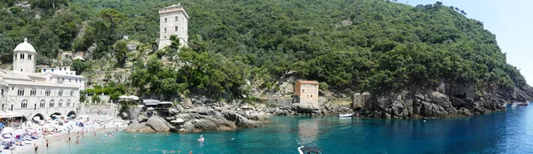 San Fruttuoso Italy 2020 Panoramic View Bay — стоковое фото