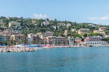 Santa Margherita Ligure 'un kıyı şeridi.