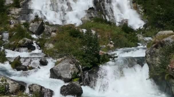 Piękny Wodospad Toce Najwyższy Wodospad Europie — Wideo stockowe