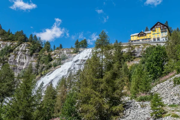 Very High Beautiful Waterfall Toce Formazza Valley — Stock Photo, Image