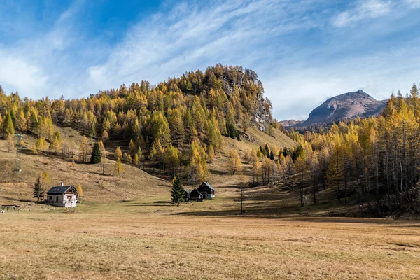 Colours Autumn Alpe Devero Crampiolo Little Village Mountains — Stock Photo, Image