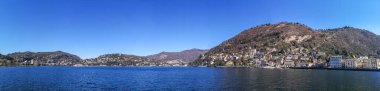 Maggiore Gölü ve Laveno 'nun geniş manzarası.