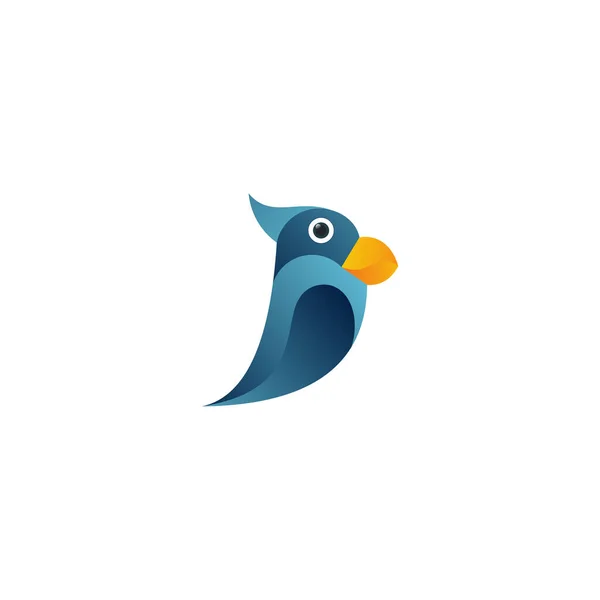 Colorful Bird Abstract Logo Design Vector Template Flying Dove Logotype — Stock Vector