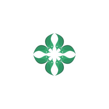 kuş yaprağı logo vektör şablonu indirme çizgisi çizgisi çizimi