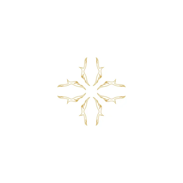 Vektor Uppsättning Logotyp Designmallar Abstrakta Symboler Prydnads Arabisk Stil Emblem — Stock vektor