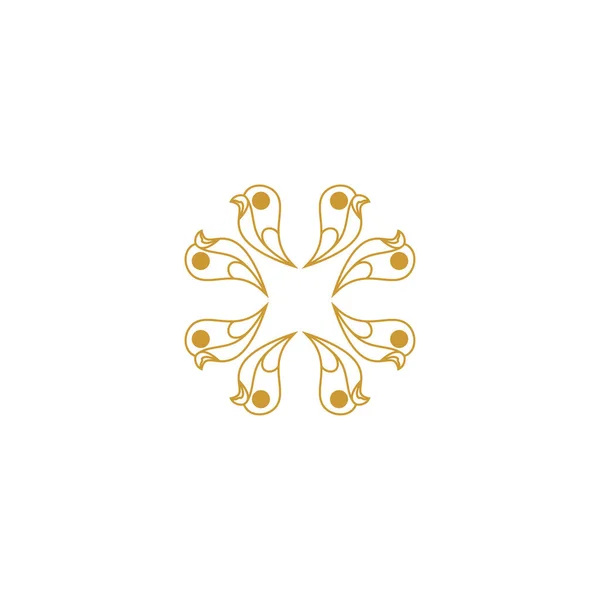 Set Vettoriale Modelli Logo Simboli Astratti Stile Arabico Ornamentale Emblemi — Vettoriale Stock