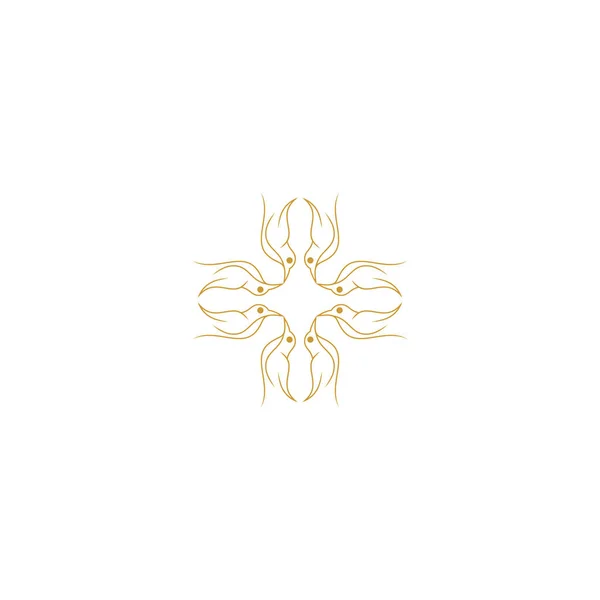 Vector Set Logo Design Templates Abstract Symbols Ornamental Arabic Style — Stock Vector