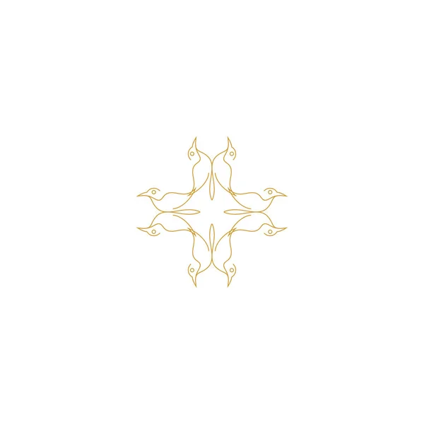 Conjunto Vectorial Plantillas Diseño Logotipos Símbolos Abstractos Estilo Árabe Ornamental — Vector de stock