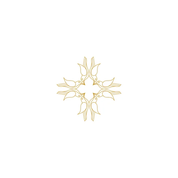 Векторный Набор Шаблонов Дизайна Логотипа Абстрактные Символы Декоративном Арабском Стиле — стоковый вектор