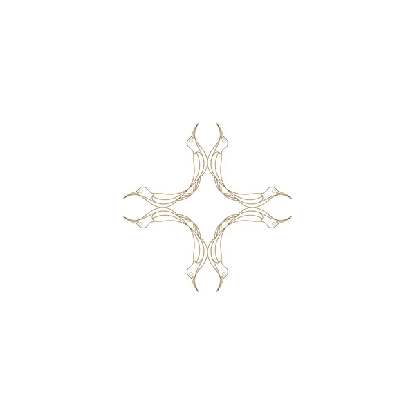 Vector Logo Design Mall Abstrakt Symbol Prydnads Arabisk Stil Emblem — Stockfoto