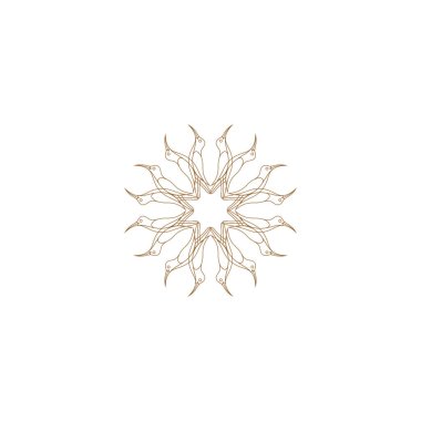 Vektör logosu tasarım şablonu - süs Arap tarzında soyut sembol - lüks ürünler, oteller, butikler, mücevherler, doğu kozmetik ürünleri, restoranlar, dükkanlar ve mağazalar için amblem