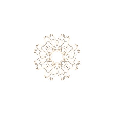 Vektör logosu tasarım şablonu - süs Arap tarzında soyut sembol - lüks ürünler, oteller, butikler, mücevherler, doğu kozmetik ürünleri, restoranlar, dükkanlar ve mağazalar için amblem