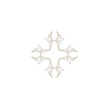 Vektör logosu tasarım şablonu - süs Arap tarzında soyut sembol - lüks ürünler, oteller, butikler, mücevherler, doğu kozmetik ürünleri, restoranlar, dükkanlar ve mağazalar için amblem