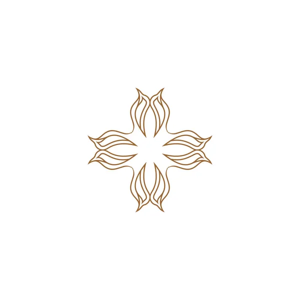 Modèle Conception Logo Vectoriel Symbole Abstrait Dans Style Arabe Ornemental — Image vectorielle