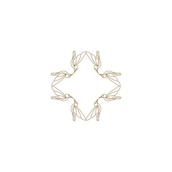 ベクトルロゴデザインテンプレート 装飾アラビアスタイルの抽象的なシンボル 高級品 ホテル ブティック ジュエリー 東洋の化粧品 レストラン ショップ 店舗のエンブレム — ストックベクタ