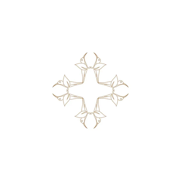 ベクトルロゴデザインテンプレート 装飾アラビアスタイルの抽象的なシンボル 高級品 ホテル ブティック ジュエリー 東洋の化粧品 レストラン ショップ 店舗のエンブレム — ストックベクタ