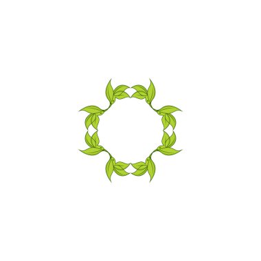 kuş yaprağı logo vektör şablonu indirme mono-line renk çizgisi sanat ana hatları