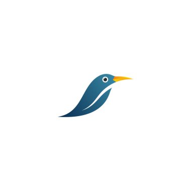 kuş yaprağı logo vektör şablonu indirme mono-line renk çizgisi sanat ana hatları