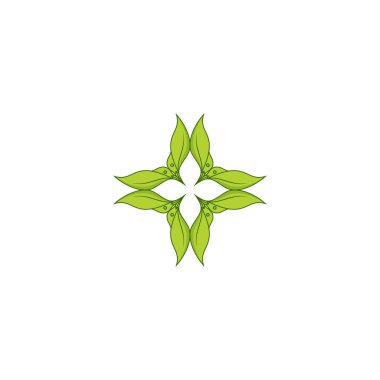 kuş yaprağı logo vektör şablonu indirme mono-line renk çizgisi sanat ana hatları