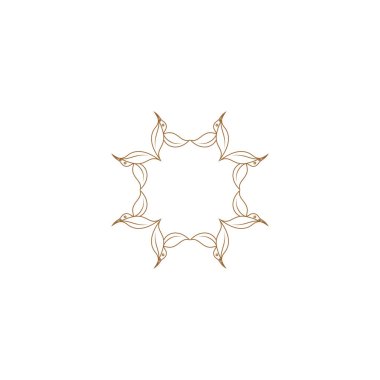 Vektör logosu tasarım şablonu - süs Arap tarzında soyut sembol - lüks ürünler, oteller, butikler, mücevherler, doğu kozmetik ürünleri, restoranlar, dükkanlar ve mağazalar için amblem