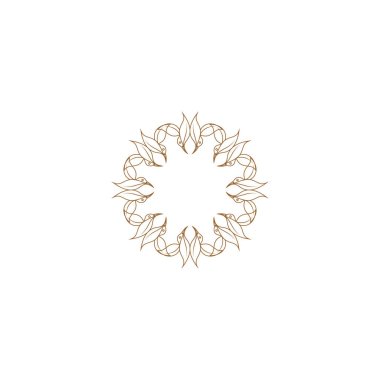 Vektör logosu tasarım şablonu - süs Arap tarzında soyut sembol - lüks ürünler, oteller, butikler, mücevherler, doğu kozmetik ürünleri, restoranlar, dükkanlar ve mağazalar için amblem